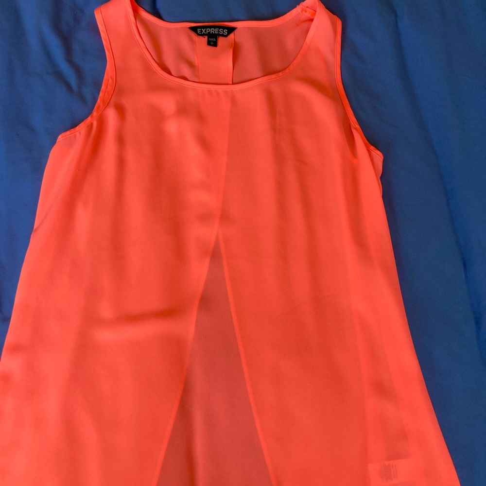 Express Sleeveless Orange Top
